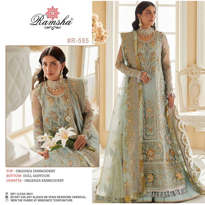 Ramsha Present Organza Pakistani Salwar Suit Catalog